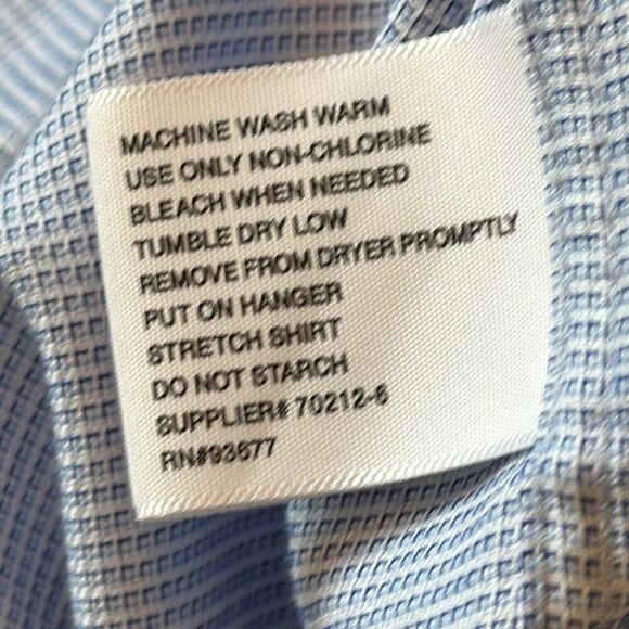 Collection by Michael Strahan Wrinkle Free Stretch Regular Fit Shirt Size 16 1/2 - Picture 8 of 8